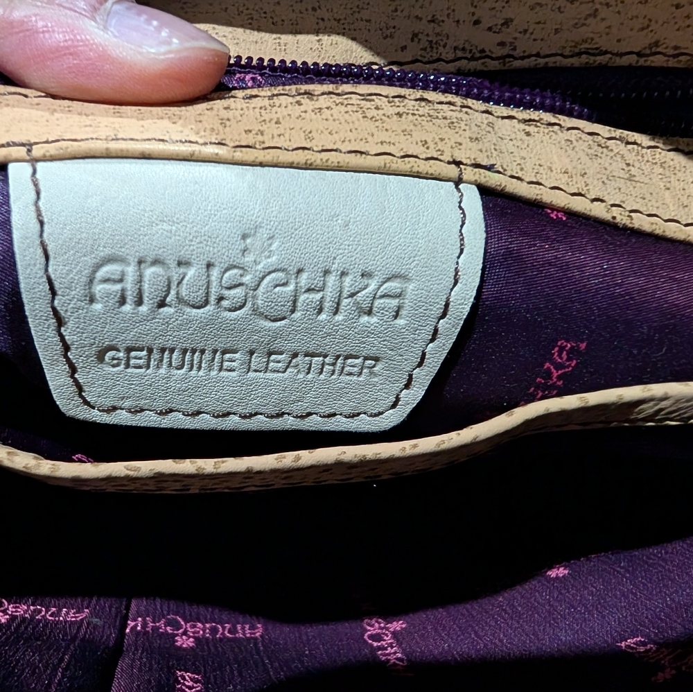 ANUSCHKA Leather Dual Compartment CB, 7-Pocket Handbag Purse + Access NWT - Picture 8 of 13